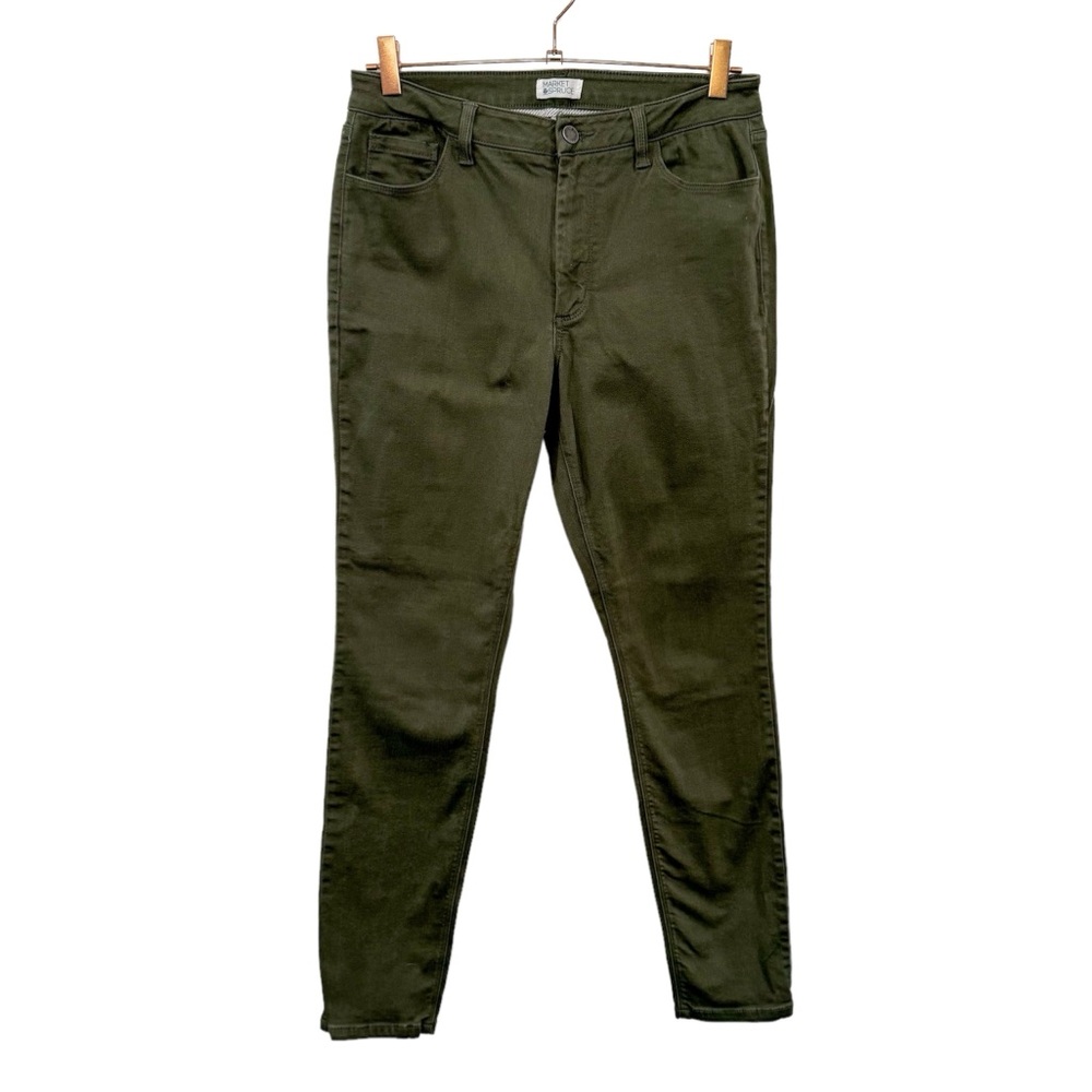 MARKET & SPRUCE Stitch Fix Olivia High Rise Skinny Pants Olive Green Size 10